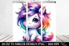 Cute Baby Unicorn Sitting | 20 oz Tumbler Product Image 2