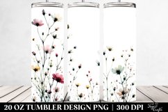 Small Watercolor Wild Flowers | 20 oz Tumbler Product Image 2