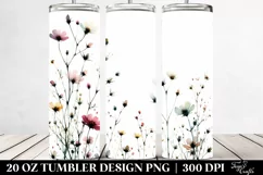Small Watercolor Wild Flowers | 20 oz Tumbler Product Image 2