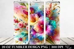 Colorful Floral Swirls,like Insertions | 20 Oz Tumbler Product Image 2