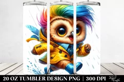 Cute Baby Owl Running | 20 oz Tumbler Product Image 2