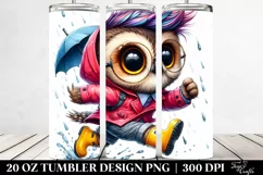 Cute Baby Owl Running | 20 oz Tumbler Product Image 2