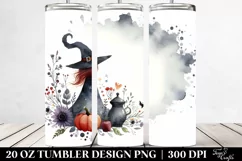 Whimsical Witch Watercolor | 20 oz Tumbler Product Image 2