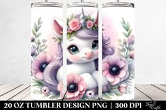 Baby Unicorn Anemone Frame | 20 oz Tumbler Product Image 2