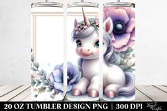 Baby Unicorn Anemone Frame | 20 oz Tumbler Product Image 2