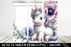 Baby Unicorn Anemone Frame | 20 oz Tumbler Product Image 2