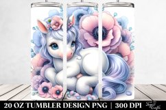 Baby Unicorn Anemone Frame | 20 oz Tumbler Product Image 2