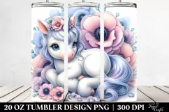 Baby Unicorn Anemone Frame | 20 oz Tumbler Product Image 2
