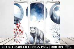 Simple Werewolf Watercolor | 20 oz Tumbler Product Image 2