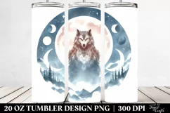Simple Werewolf Watercolor | 20 oz Tumbler Product Image 2