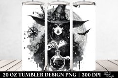Gothic Evil Witch Watercolor | 20 oz Tumbler Product Image 2