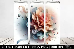 Abstract Carnation Clipart, Transparent 20 Oz Tumbler Product Image 2