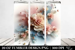 Abstract Carnation Clipart, Transparent 20 Oz Tumbler Product Image 2