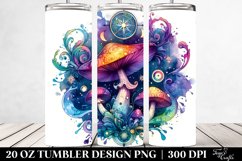 Magical Celestial Mushroom Clipart, High-Res 20 Oz Tumbler Product Image 2