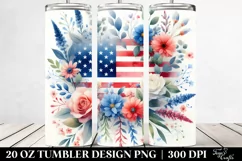 Washed Watercolor Flowers | 20 oz Tumbler Product Image 2