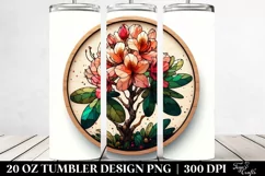 Wooden Stained Rhododendron | 20 Oz Tumbler Product Image 2