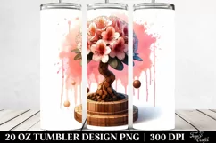 Wooden Stained Rhododendron | 20 Oz Tumbler Product Image 2