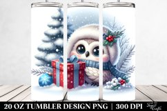 Hiding Owl Christmas Clipart, High-Res 20 Oz Tumbler Product Image 2