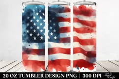 Washed Watercolor Flag | 20 oz Tumbler Product Image 2