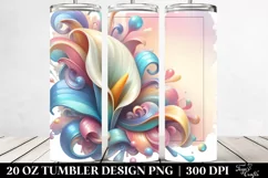 Abstract Glossy Calla Lily Tumbler | 20 oz Tumbler Product Image 2