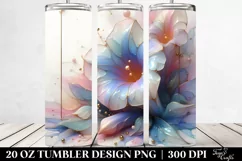 Abstract Morning Glory Clipart, Transparent 20 Oz Tumbler Product Image 2