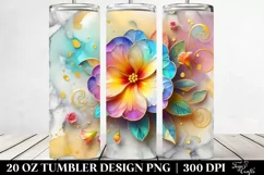 Colorful Floral Swirls,like Insertions | 20 Oz Tumbler Product Image 2