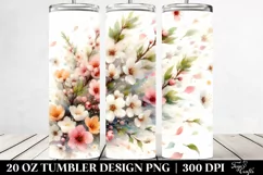 Tumbling Rabbit with Spring Petals | 20 Oz Tumbler Product Image 2