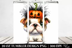 Crazy Bulldog Halloween PNG Product Image 2