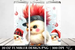 Cute Chicken with Punk Haircut Clipart Product Image 2