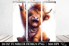 Highland Cow with Rocker Sign PNG Product Image 2