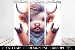 Expressive Highland Cow PNG Product Image 2