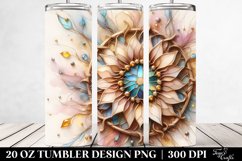 Stained Sunflower Tumbler | 20 oz Tumbler Product Image 2