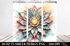 Stained Sunflower Tumbler | 20 oz Tumbler Product Image 2