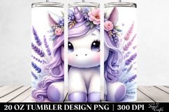 Baby Unicorn Lavender | 20 oz Tumbler Product Image 2