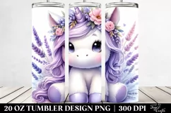 Baby Unicorn Lavender | 20 oz Tumbler Product Image 2