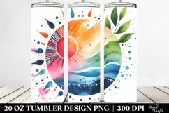 Colorful Watercolor Sun | 20 Oz Tumbler Product Image 2