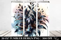 Glossy Lobelia Watercolor Splash | 20 Oz Tumbler Product Image 2