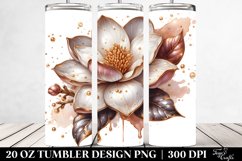 Detailed Glossy Gardenia with Golden Insertions | 20 Oz Product Image 2