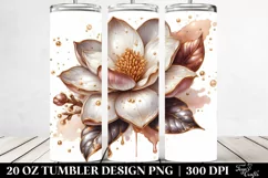 Detailed Glossy Gardenia with Golden Insertions | 20 Oz Product Image 2