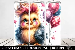 Proud Chicken with Balloons PNG Product Image 2
