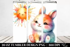 Colorful Boho Baby Rabbit | 20 Oz Tumbler Product Image 2
