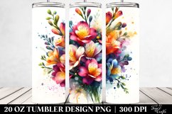 Vibrant Bouquet with Freesia | 20 Oz Tumbler Product Image 2