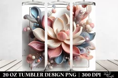 Abstract Pastel Glossy Magnolia | 20 oz Tumbler Product Image 2