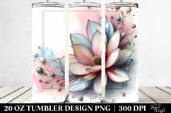 Abstract Pastel Glossy Magnolia | 20 oz Tumbler Product Image 2