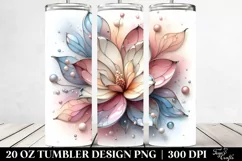 Abstract Pastel Glossy Magnolia | 20 oz Tumbler Product Image 2