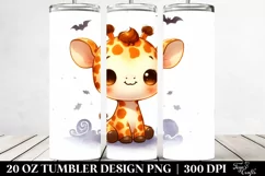 Cute Giraffe in Halloween PNG Product Image 2