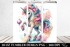 Colorful Baby Unicorn With Harlem Ballroom. 20 Oz Tumbler Product Image 2