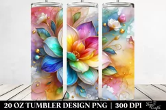 Colorful Gardenia Marble Splash | 20 Oz Tumbler Product Image 2
