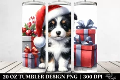 Cute Border Collie in Winter PNG Product Image 2