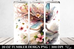20 Oz Tumbler Sublimation | Fairy Tumbling with Spring Product Image 2